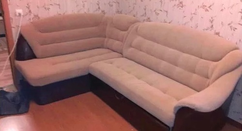 Перетяжка углового дивана. Обнинск